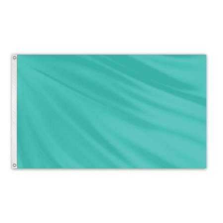 Solid Color Outdoor Nylon Flag 3' x 5' - Aqua -  GLOBAL FLAGS UNLIMITED, 204631